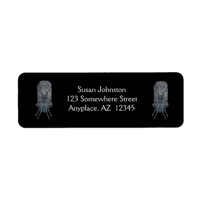 Goblin Grabstein Halloween-Adresseetikett (Vorne)