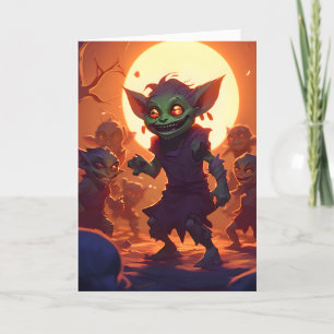 Goblin-Kinder Halloween Feiertagskarte