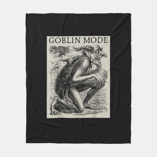 Goblin Mode Goblincore Fairycore Medieval Grunge Fleecedecke (Vorderseite)