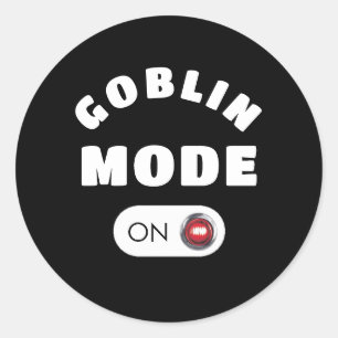 Goblin-Modus-Aufkleber Runder Aufkleber