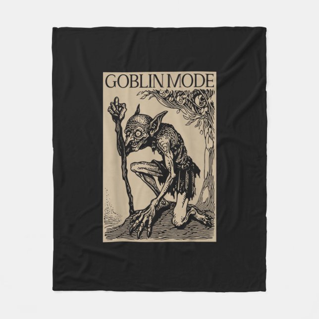 Goblin-Modus Goblincore Fairycore Mittelalter-Grun Fleecedecke (Vorderseite)