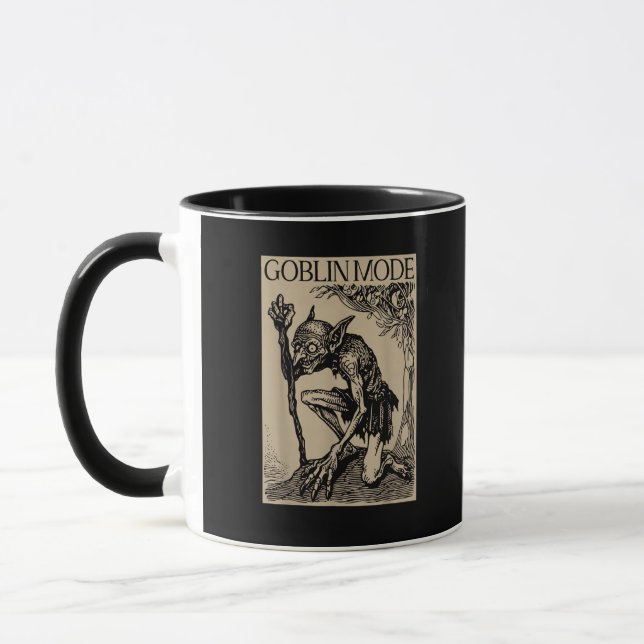 Goblin-Modus Goblincore Fairycore Mittelalter Grun Tasse (Links)