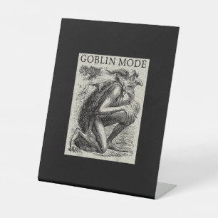 Goblin-Modus Goblincore Vintage-Ästhetik Lustig Au Sockelschild