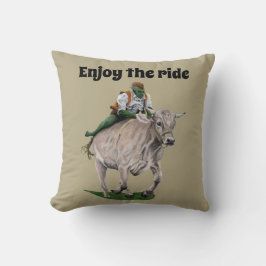 Goblin Rider Ox Racer Fantasy Art Throw Kissen