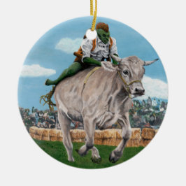 Goblin Rider Ox Racing Fantasy Keramik Ornament