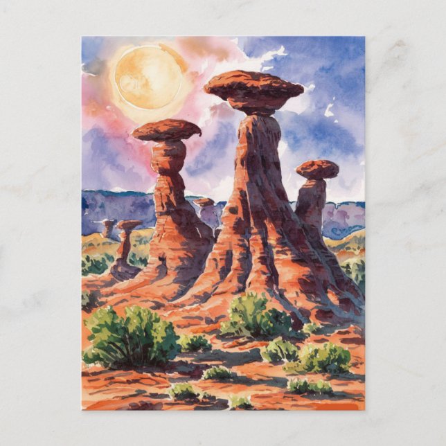Goblin Valley Staat Park, Utah Malerei Postkarte (Vorderseite)