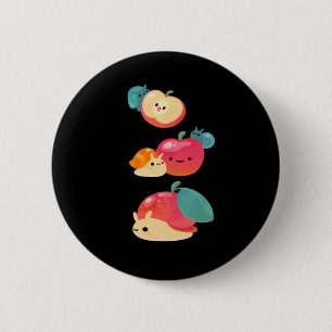 Goblincore Apfelschnecke Button
