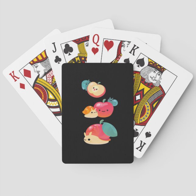 Goblincore Apfelschnecke Spielkarten (Rückseite)