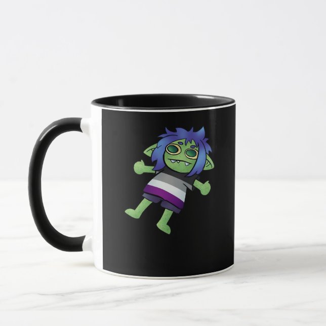Goblincore Asexueller Stolz Goblin Klassiker Tasse (Links)