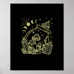 Goblincore-Ästhetik Cottagecore Akademie Pilz Poster