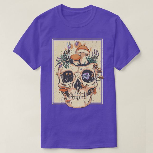 Goblincore Blume Skelett Natur  T-Shirt (Design vorne)
