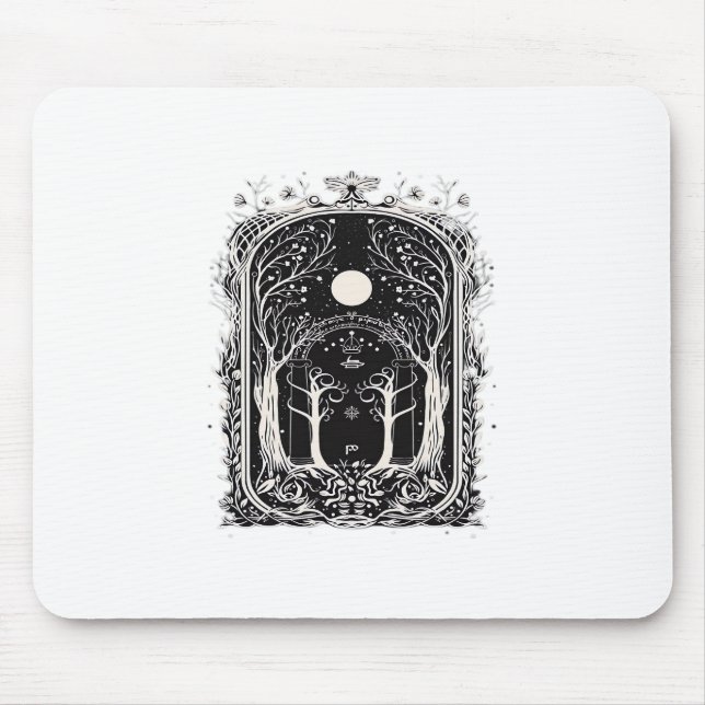 Goblincore Fantasy Gate To  Classic Mousepad (Vorne)