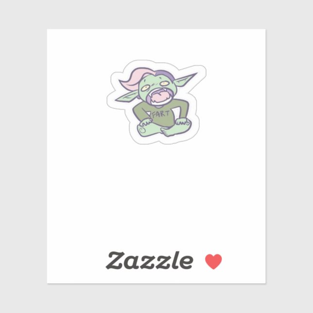 Goblincore Fart Goblin Classic Aufkleber (Blatt)