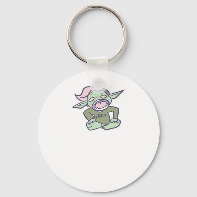 Goblincore Fart Goblin Classic Schlüsselanhänger (Vorderseite)