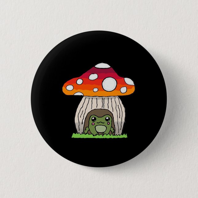 Goblincore Frog Classic Retro Appeal Button (Vorderseite)
