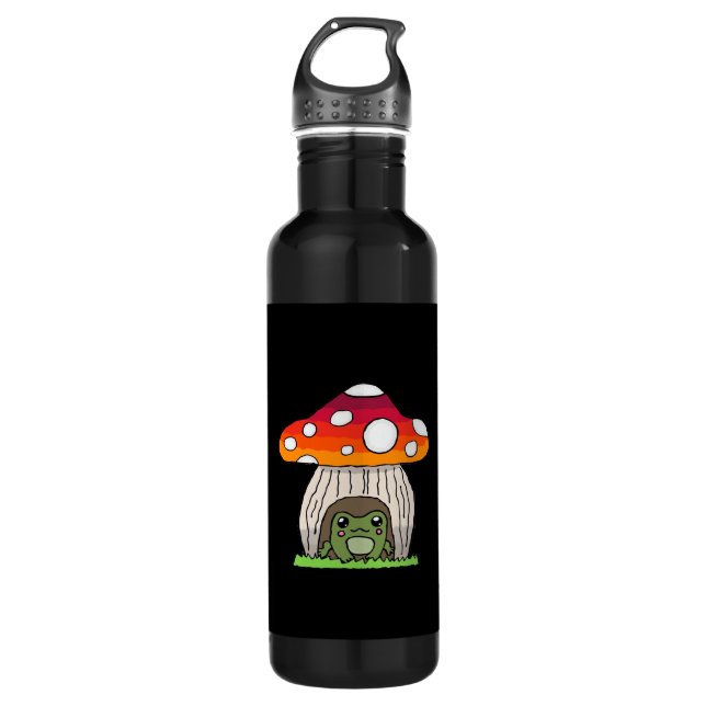 Goblincore Frog Classic Retro Appeal Edelstahlflasche (Vorderseite)