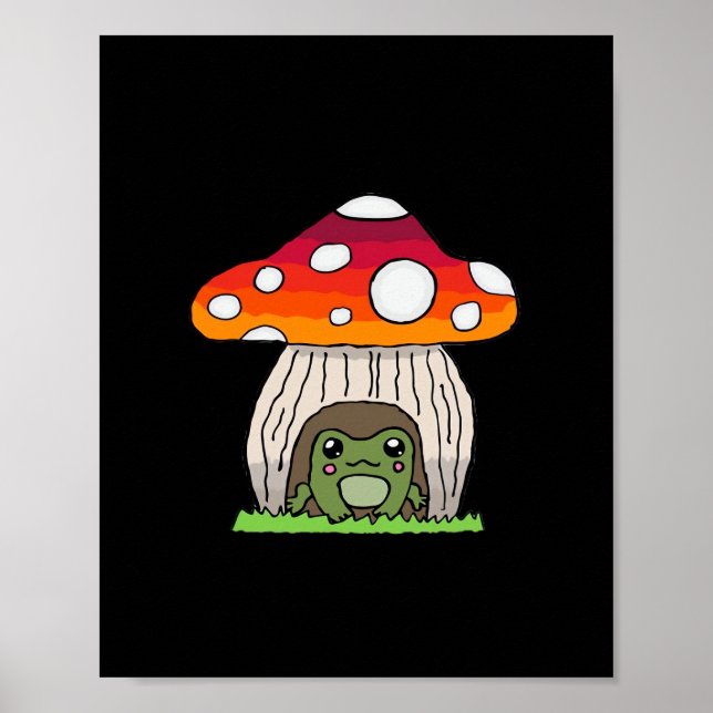 Goblincore Frog Classic Retro Appeal Poster (Vorne)