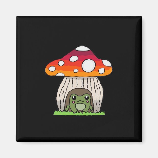 Goblincore-Frosch klassische Retro-Ausstrahlung Magnet (Vorne)