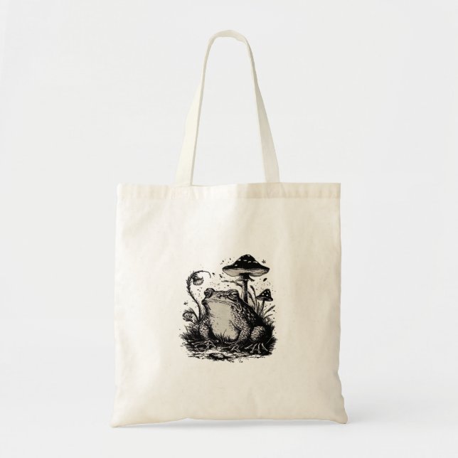 Goblincore-Frosch-Minimal-Klassiker-Design Tragetasche (Vorne)