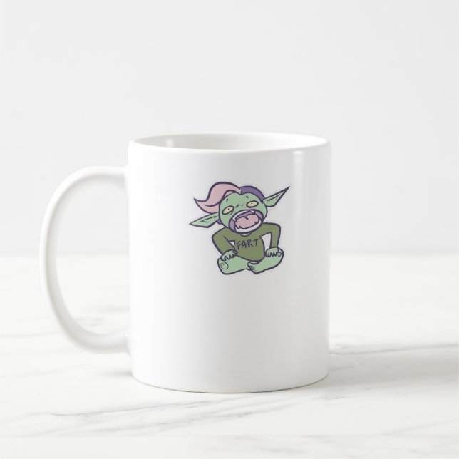 Goblincore Furz Goblin Klassiker Kaffeetasse (Links)
