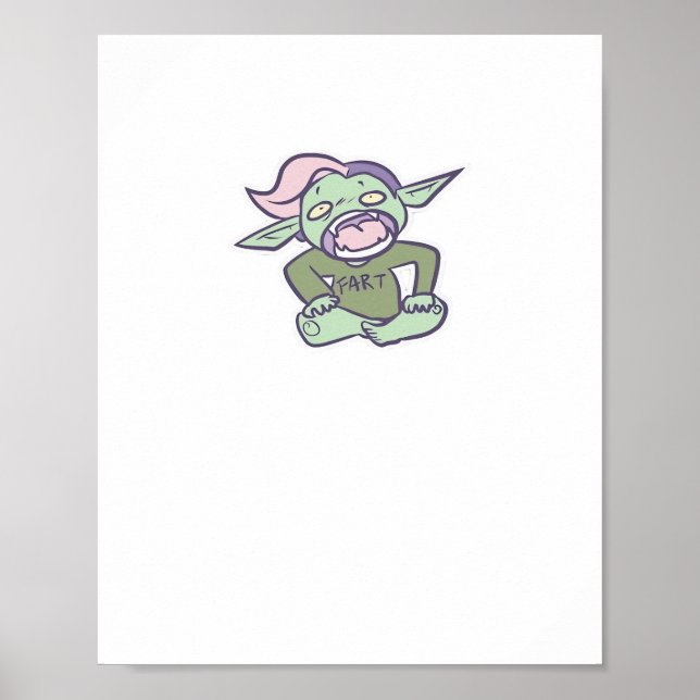 Goblincore-Furzgoblin-Klassiker Poster (Vorne)