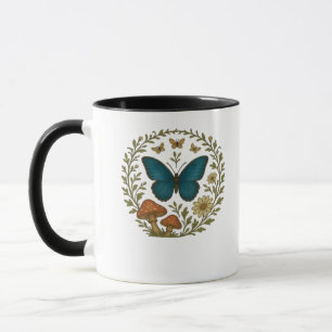 Goblincore Schmetterling Fairycore Botanische Klei Tasse