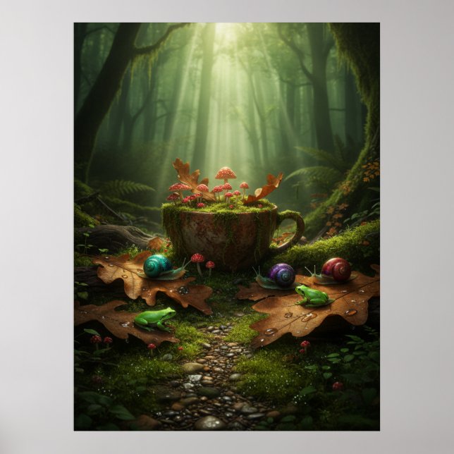 Goblincore Verfallene Serenität Poster (Vorne)