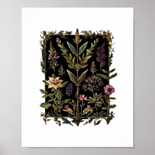 Goblincore-Victorian-Hexen-Kräuter Klassiker Poster