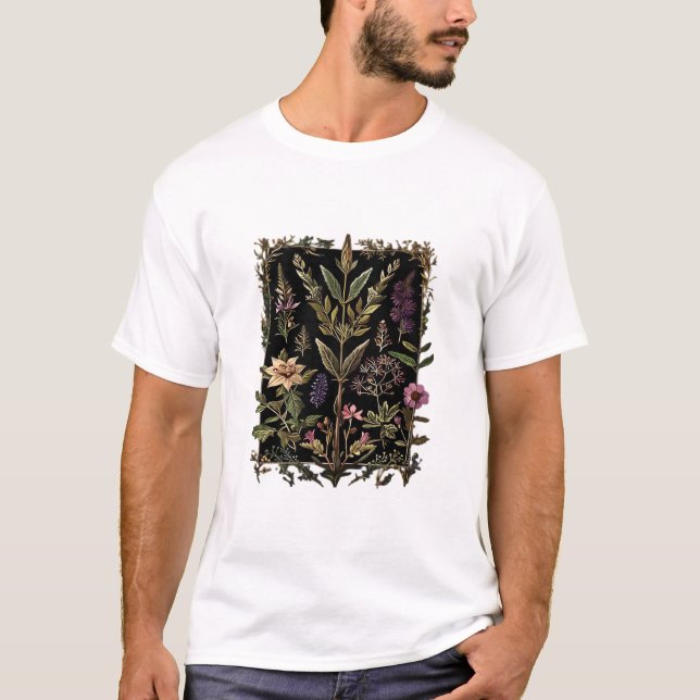 Goblincore Victorian Witch Herbs Classic T-Shirt (Vorderseite)