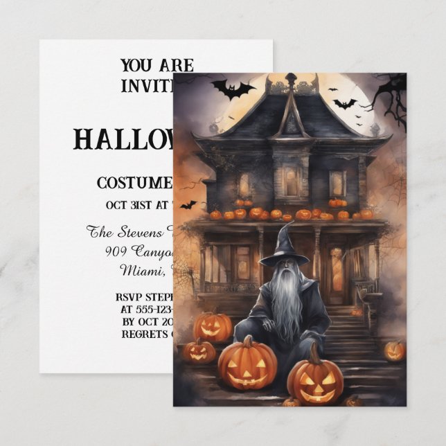 Goblins Gala: Bespoke-Halloween-Party einladen Einladung (Vorne/Hinten)