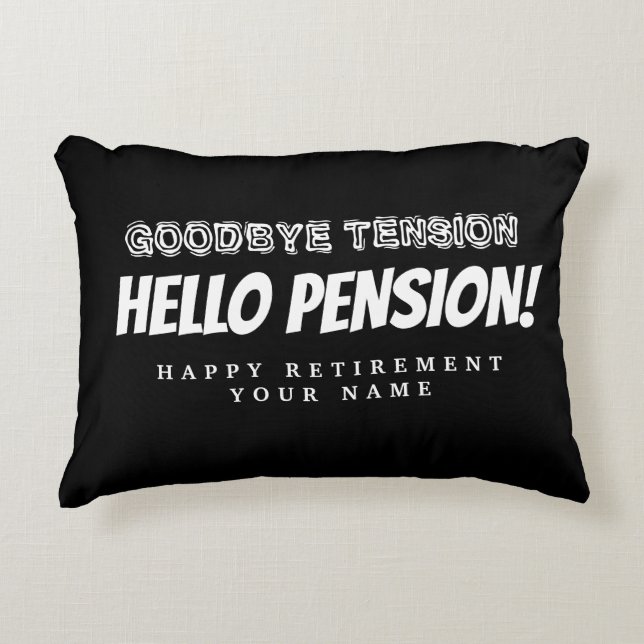 Gobye Spannung Hallo Rente lustige Pension Dekokissen (Vorderseite)