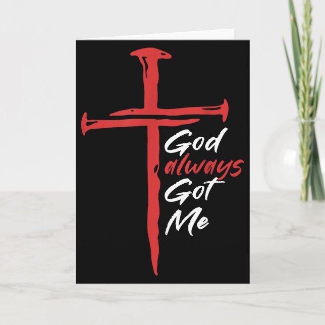 God Always Got Me Religion Quote Christian  Karte (Vorderseite)