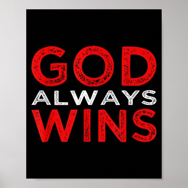God Always Wins Religious  Poster (Vorne)