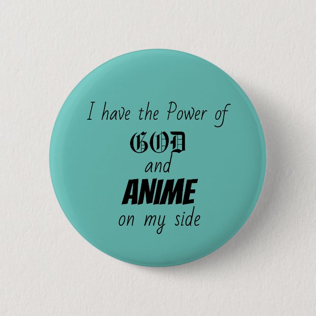 God and Anime Button (Vorderseite)