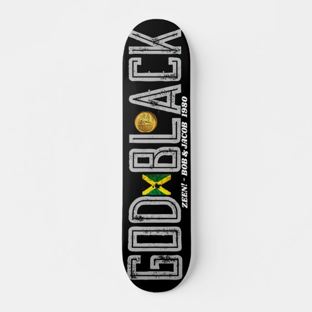 GOD BLACK ZEEN ! 19,7cm Skateboard Deck (Vorne)