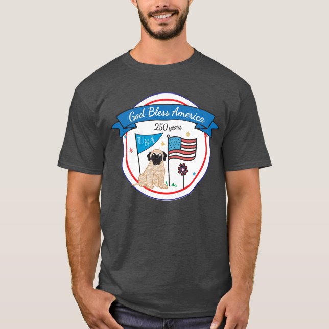 God Bless America 250yrs T-Shirt (Vorderseite)