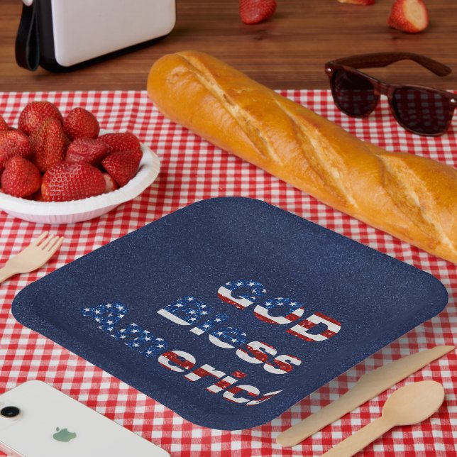 God Bless America 4. Glitzer Paper Teller (Picknick)