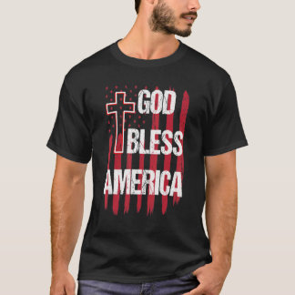 God Bless America 4th Of July Usa American Patriot T-Shirt