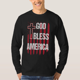 God Bless America 4th Of July Usa American Patriot T-Shirt