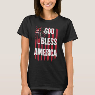 God Bless America 4th Of July Usa American Patriot T-Shirt