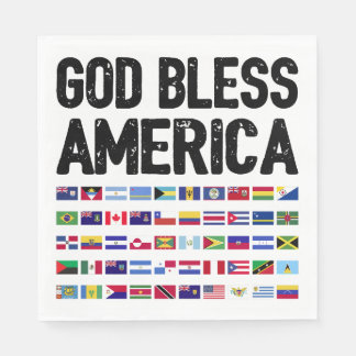 God Bless America All Countries Latino Pride I Serviette