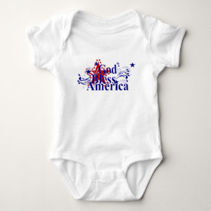 God Bless America Baby Body Strampler