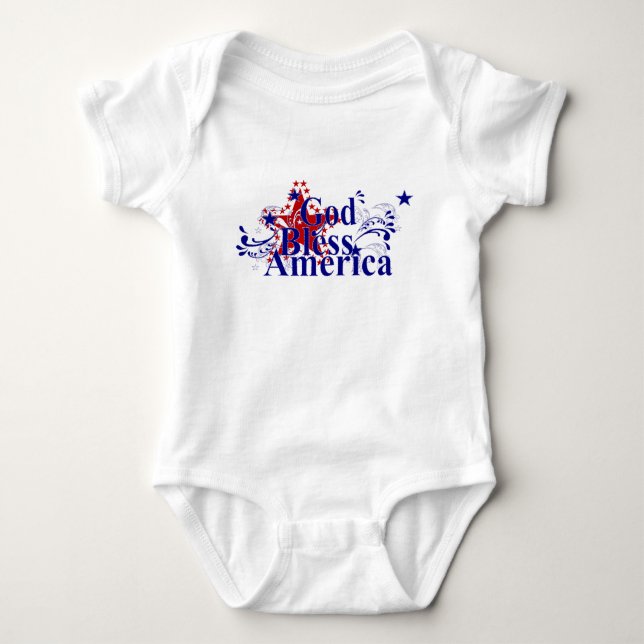 God Bless America Baby Bodysuit Baby Strampler (Vorderseite)
