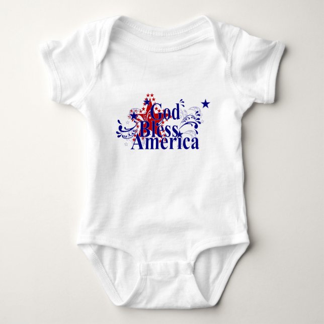 God Bless America Baby Bodysuit Strampler (Vorderseite)
