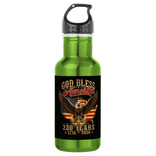 God Bless America Eagle 250 Jahre 1776 2026 Edelstahlflasche