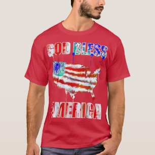 God Bless America Graffiti style American Art T-Shirt