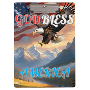 GOD BLESS AMERICA KLEMMBRETT