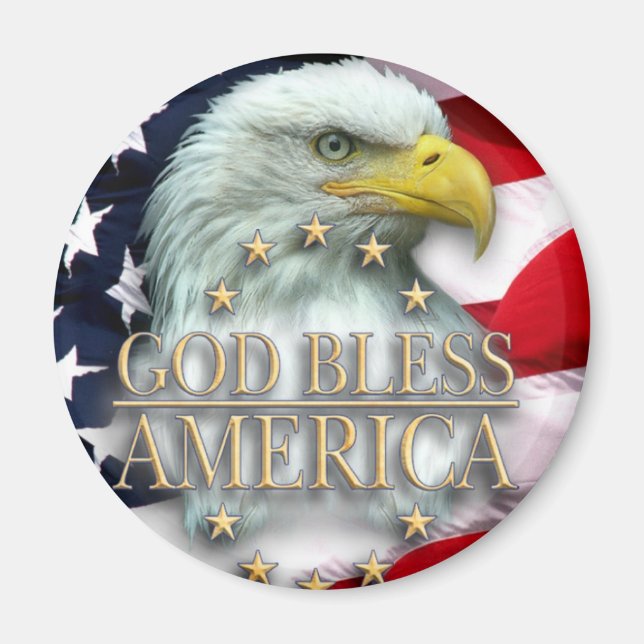 GOD BLESS AMERICA MAGNET (Vorne)