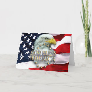 God Bless America Note Card Karte