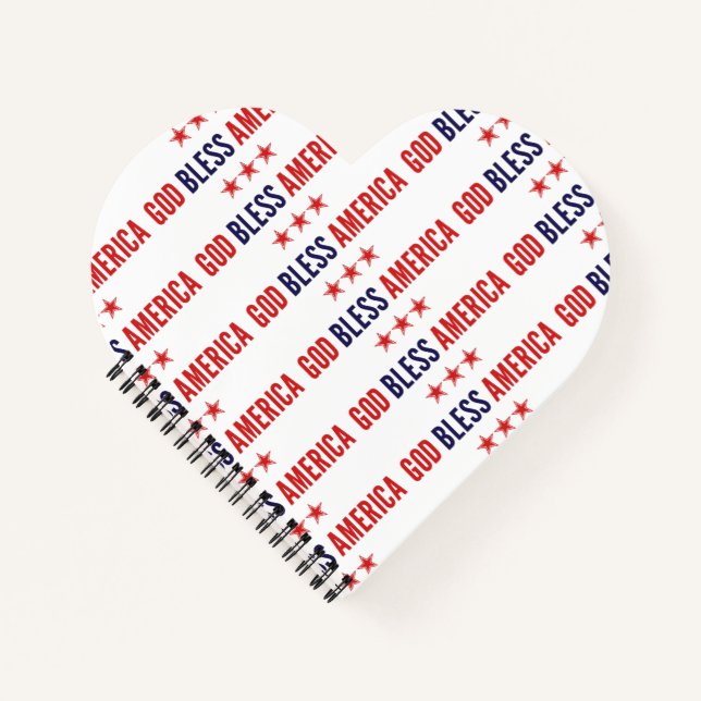 God Bless America Notebook Notizbuch (Vorderseite)